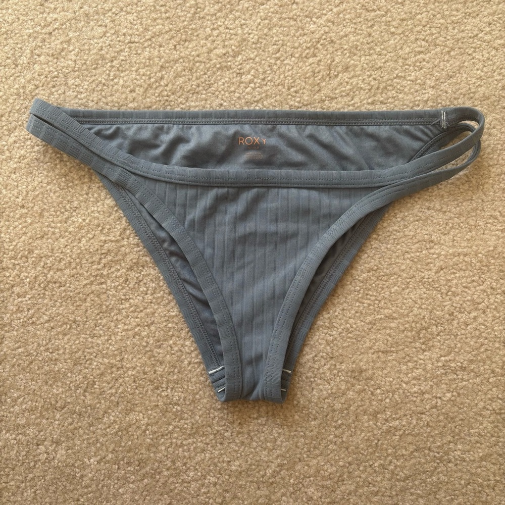 Roxy Grayish Blue Bikini Bottom Classic Swimwear